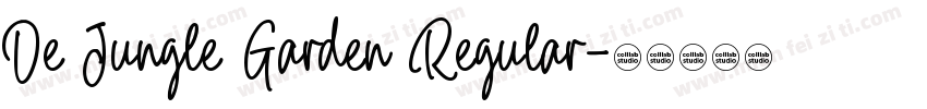 De Jungle Garden Regular字体转换